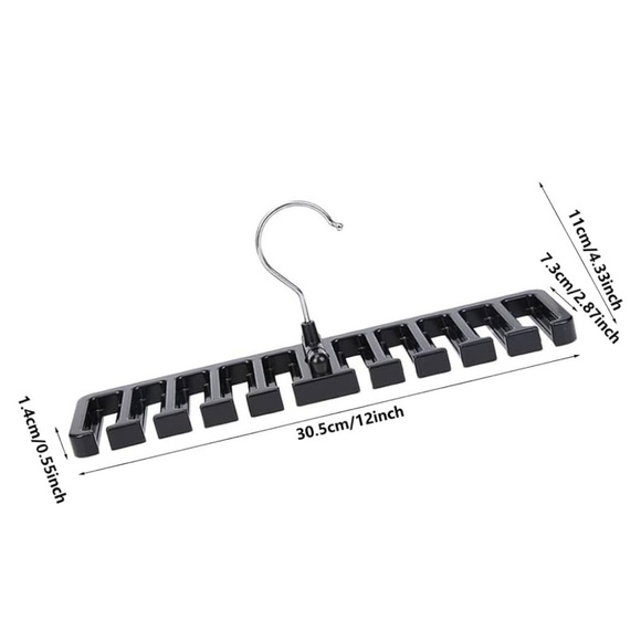 Belt Hanger/Tie Holder with 360° Swivel Hook 10-Layer Rack for Space Saving. - Picture 2 of 7